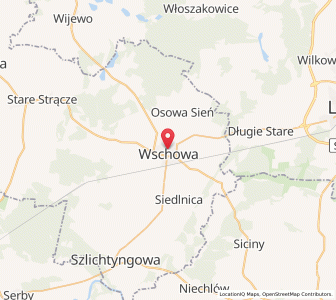 Mapa: Wschowa, województwo lubuskie