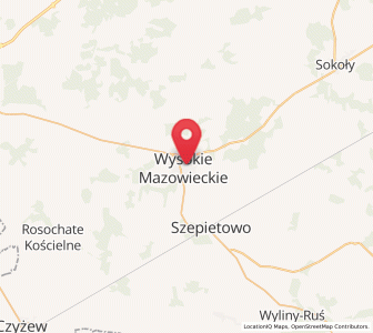 Mapa: Wysokie Mazowieckie, województwo podlaskie