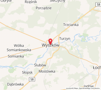 Mapa: Wyszków, Województwo mazowieckie