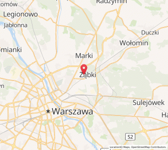 Mapa: Ząbki, Województwo mazowieckie