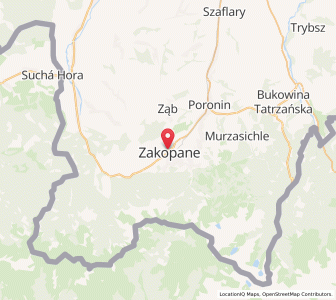 Mapa: Zakopane, Województwo małopolskie