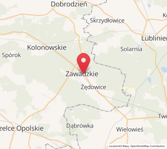 Mapa: Zawadzkie, województwo opolskie
