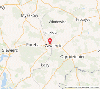 Mapa: Zawiercie, Województwo śląskie