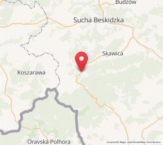 Mapa: Zawoja, województwo małopolskie