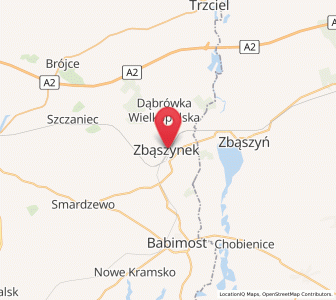 Mapa: Zbąszynek, województwo lubuskie