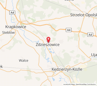Mapa: Zdzieszowice, województwo opolskie