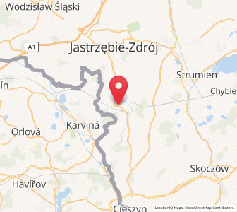 Mapa: Zebrzydowice, województwo śląskie