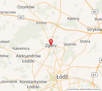 Mapa: Zgierz, Województwo łódzkie