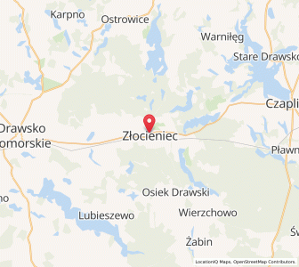 Mapa: Złocieniec, województwo zachodniopomorskie