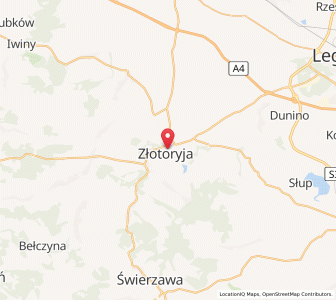 Mapa: Złotoryja, województwo dolnośląskie