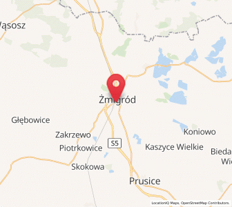 Mapa: Żmigród, województwo dolnośląskie