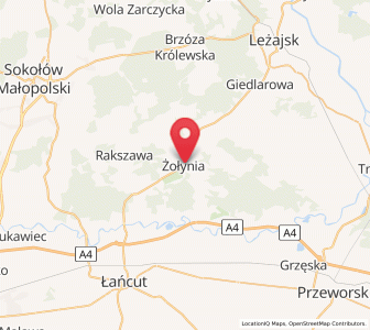 Mapa: Żołynia, województwo podkarpackie