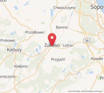 Mapa: Żukowo, województwo pomorskie