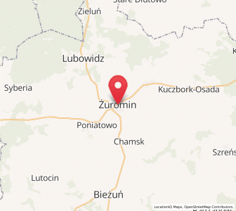 Mapa: Żuromin, województwo mazowieckie