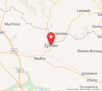 Mapa: Żychlin, województwo łódzkie
