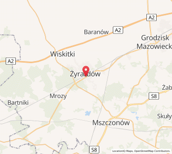 Mapa: Żyrardów, Województwo mazowieckie